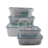 سرویس 5 تایی ظرف نگهدارنده مستطیل ویرو مدل 210