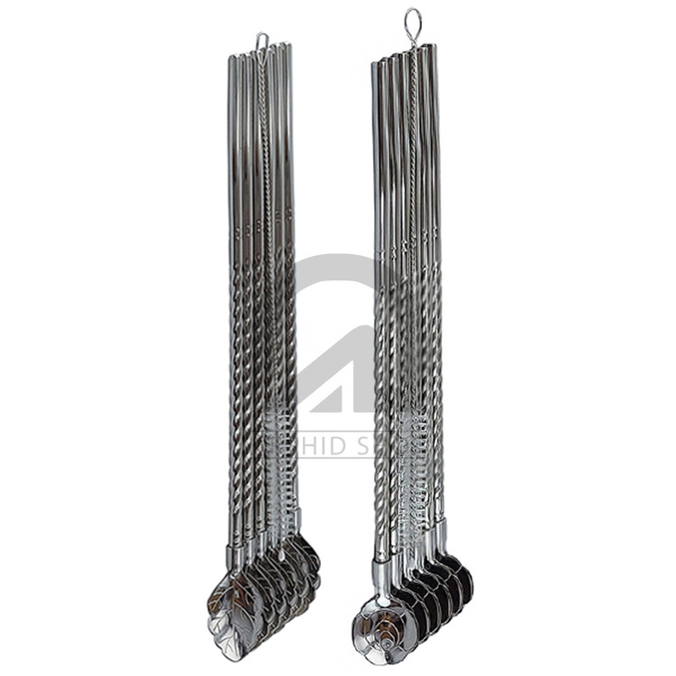 قاشق شربت خوری نی دار استیل 6 عددی فرچه دار