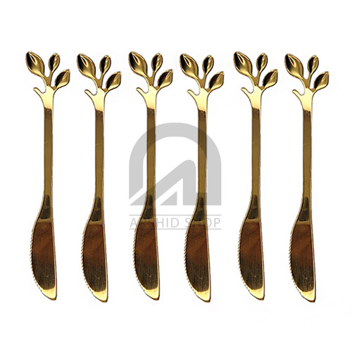 کارد صبحانه خوری طرح برگ مجموعه 6 عددی