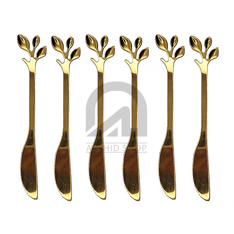 کارد صبحانه خوری طرح برگ مجموعه 6 عددی