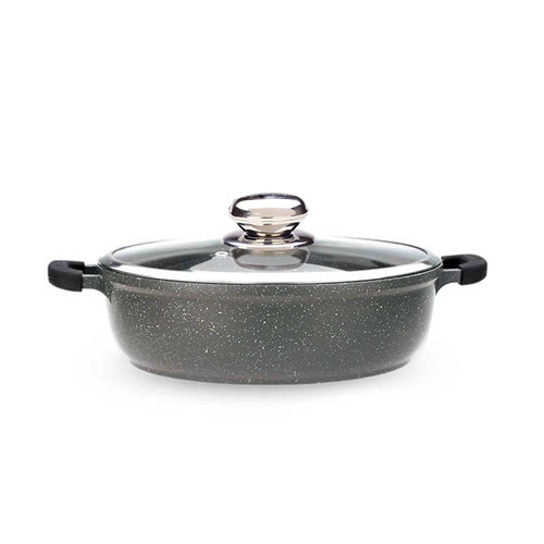 قابلمه کوتاه زرساب مدل گریپ سایز 24 RP424 طوسی