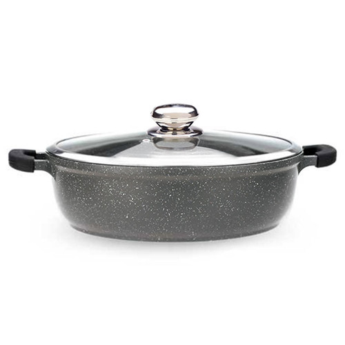 قابلمه کوتاه زرساب مدل گریپ سایز 32 RP432 طوسی