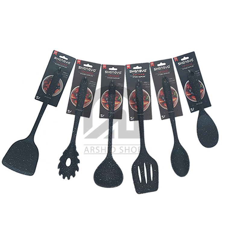 سرویس 6 پارچه کفگیر و ملاقه سلیکونی شنگیا مدل TC6